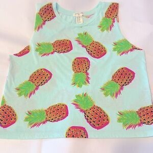 Forever 21 Sleeveless Pineapple Print Top 9/10